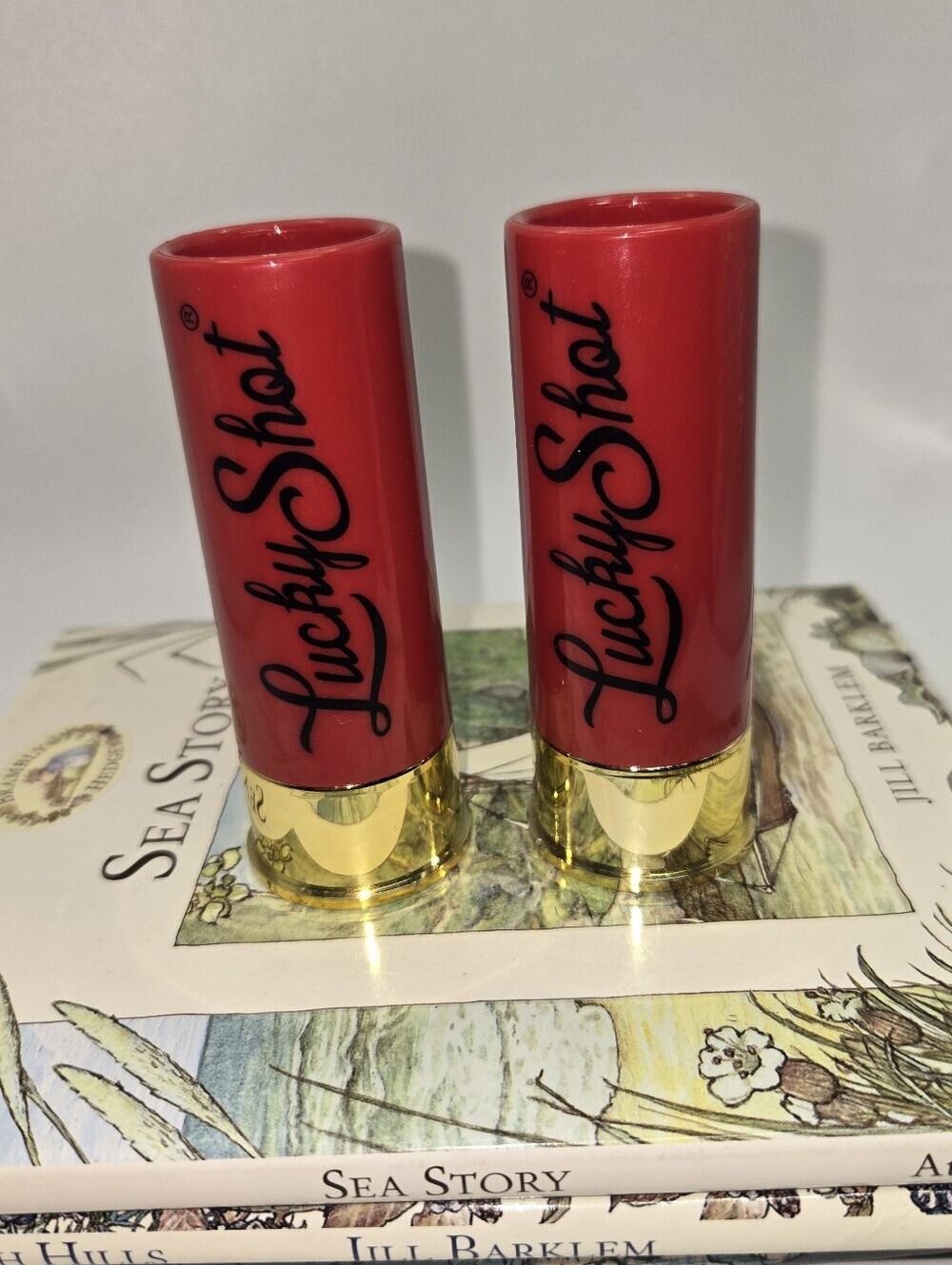 Shot Glass Lot Of 2 Lucky Shot Shell Plastic